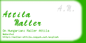 attila maller business card